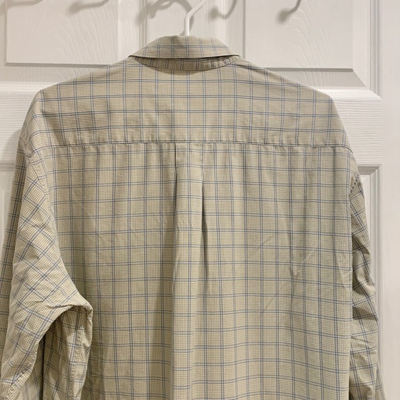 Ermenegildo Zegna Beige Blue Checked Button Up Shirt - Picture 7 of 13